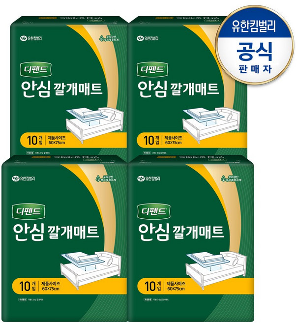 골든프렌즈 안심 깔개매트 10PX4팩, 10개입, 4개