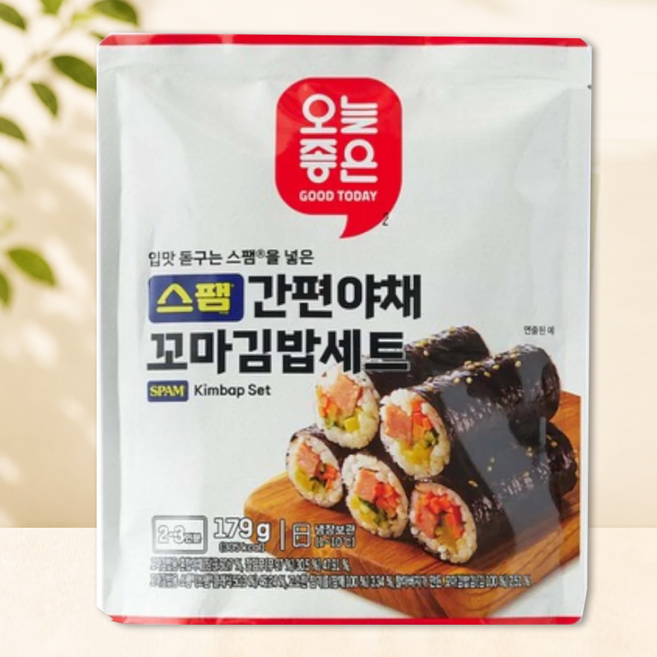 오늘좋은 스팸 간편야채 꼬마김밥세트 (179G)