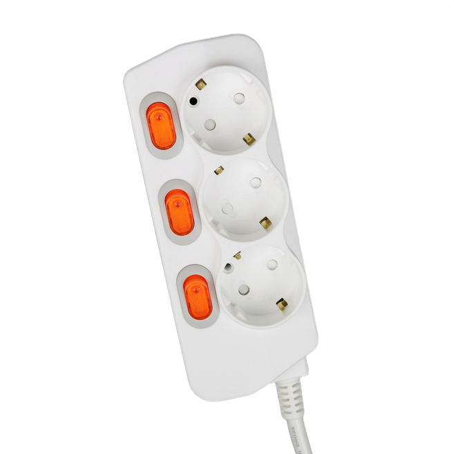 매직파워 국산 멀티탭 3구 개별형, 화이트(WHITE), 1개, 3m
