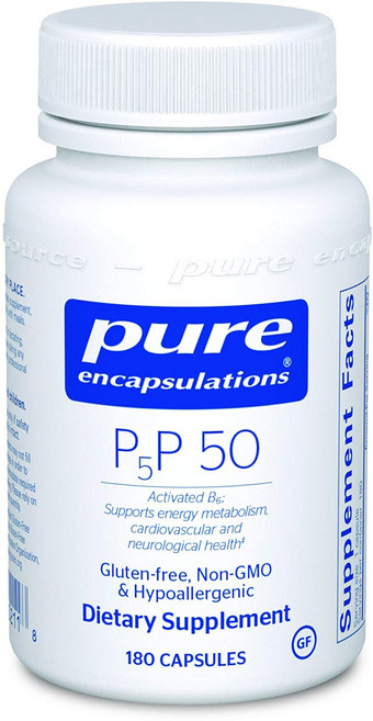 Pure Encapsulations P5P 50活性維生素B6無麩質膠囊, 180顆, 1罐