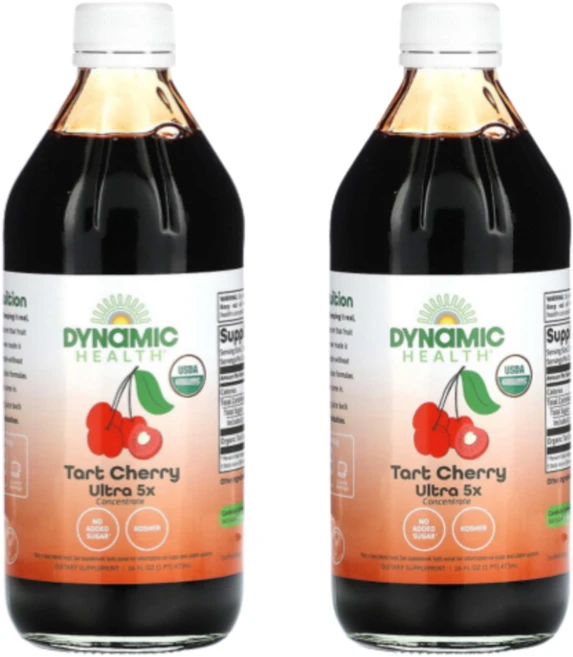 Dynamic 다이나믹 헬스 Tart Cherry juice 원스 데일리 타트체리 울트라 5x 농축액 16fl oz, 473ml - 쿠팡