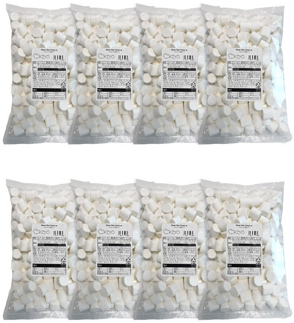 화이트 빅 마시멜로우 대용량 두쫀쿠 재료 마쉬멜로우, 8개, 1kg