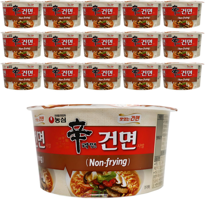 신라면 건면 사발 77g, 16개