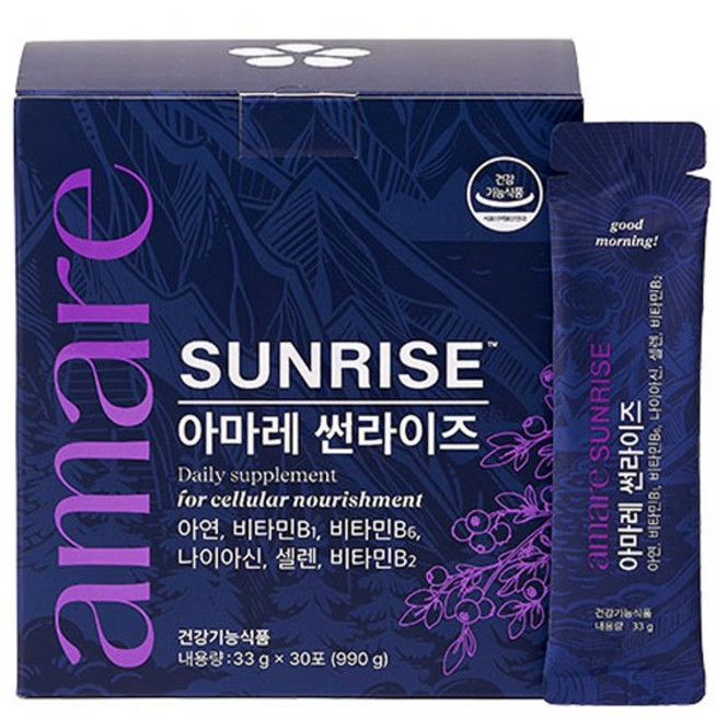아마레 썬라이즈 멀티비타민미네랄 33gX30포, 1박스, 33g