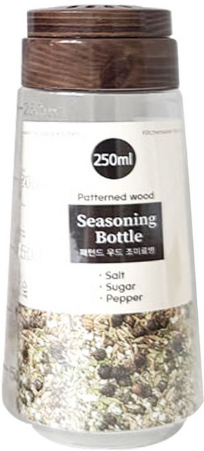 혜문스토어 패턴드우드 조미료병 소 250ml 고추가루통 업소용 양념통 후추통 식당양념통, 본상품