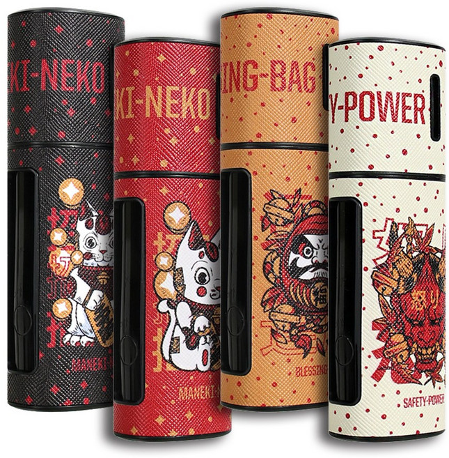 THE100% 릴 하이브리드 3.0 케이스 악세사리 럭키 네코스타일, 1개, 아이보리