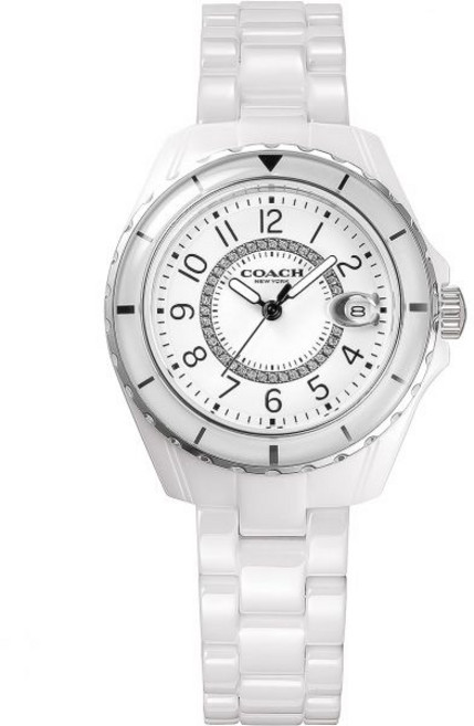 Coach 코치 손목시계 PRESTON 프레스턴 화이트 문자판 세라믹 Quartz 32MM Watch 14503462 여성 데일리 비즈니스 고급