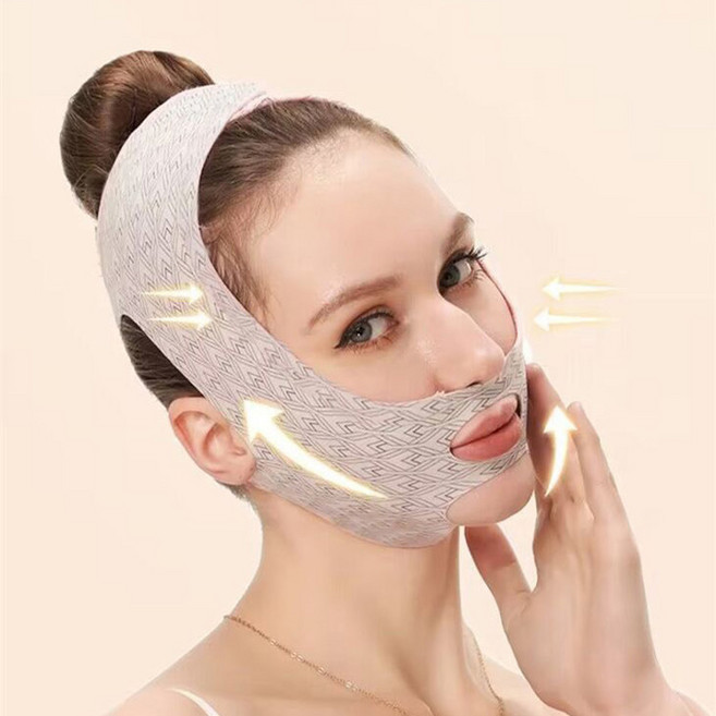 작은얼굴관리 브이라인 리프팅밴드 코골이 예방 얼굴밴드, 1개, 심리스업그레이드