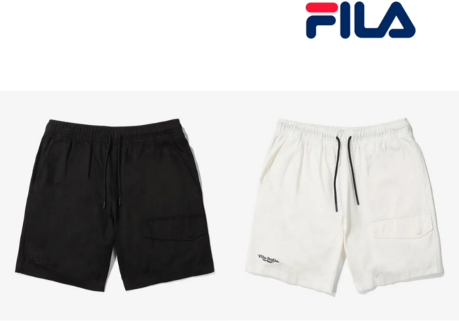휠라 FILA 공용 워싱 포켓반바지(48CM) FS2TRE2103X