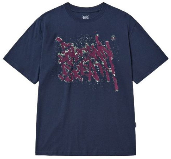 국내매장상품 BROWNBREATH 브라운브레스 반팔티 BROKEN TAG TEE - NAVY 386223