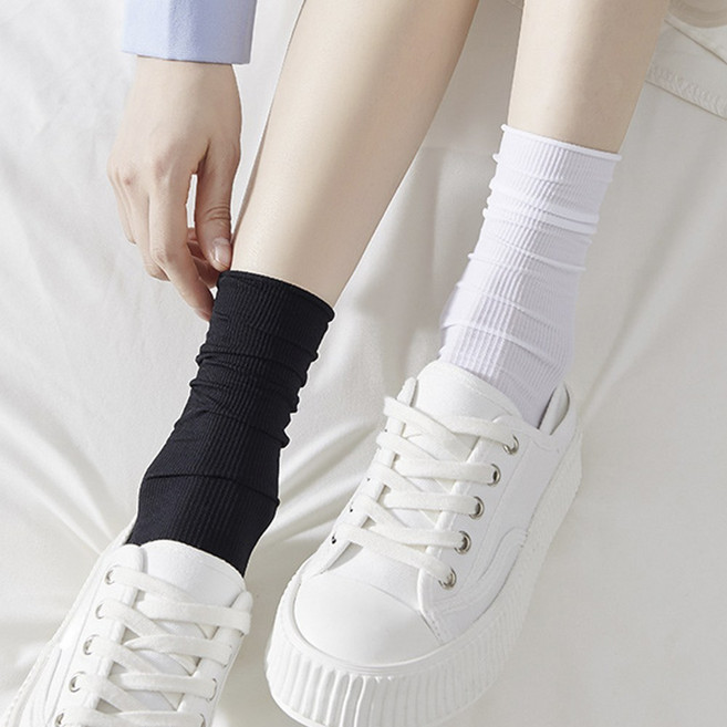 시크베리 무압박 임산부 돌돌이 중목 여름 여성양말