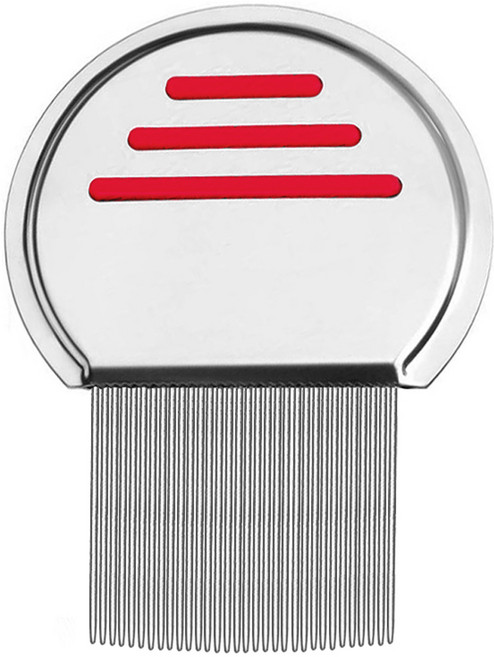 서캐 스텐 참빗 D타입 일자형, 1개, 레드