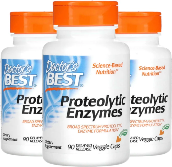 닥터스베스트 단백질 분해 효소 90정 3통 프로테올리틱 엔자임, 3개 - 쿠팡