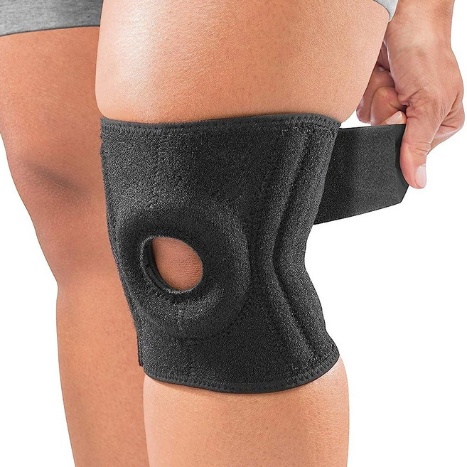 뮬러 무릎보호대 신형 낱개 1개 원사이즈 무릎아대 무릎밴드 무릎보호 니슬리브, 블랙