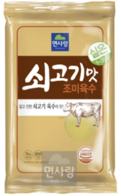 [비에스푸드몰]면사랑 쇠고기 조미육수(실온), 5kg, 2개