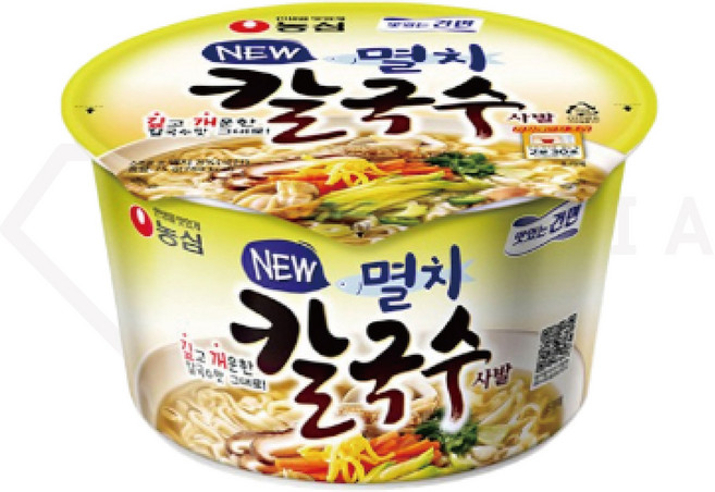 농심 멸치칼국수 사발 75g, 24개