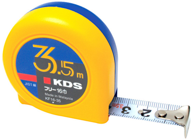 KDS 줄자- 수동(프리형) F16-35BP 3.5m×16mm, 1개