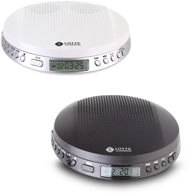 롯데알미늄 휴대용 CD 플레이어, PINGKY-150, 블랙