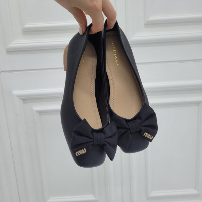 엘르 리본 소프트 플랫 단화 (3cm 2color)