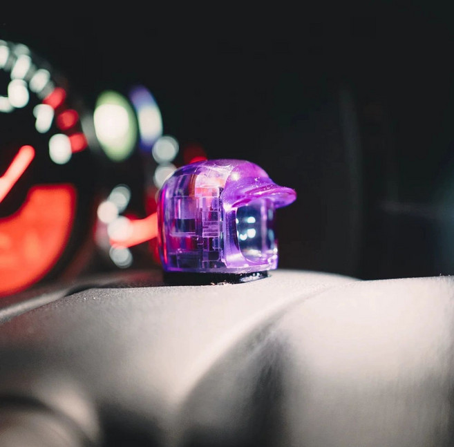 나비 다사이모찌 3세대 2세대 남친선물 대시보드 피규어 반려로봇 헬멧 교체용, 1개, 크리스탈 퍼플