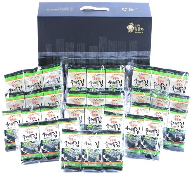 K-푸드 도시락김 올리브유 재래도시락김 36봉(1박스) /재래김 구운김 조미김 영양반찬, 4.5g, 36개
