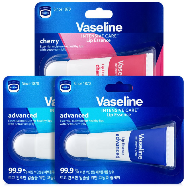 바세린 인텐시브 케어 립 에센스 10g 3개, [AA1] 오리지널 2개+체리, 10ml, 오리지널+체리