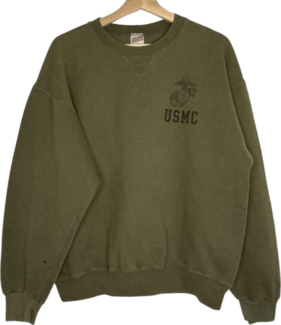 USMC 미해병대 맨투맨 스웻셔츠 크루넥 미국생산 남L A급 빈티지 UMS029