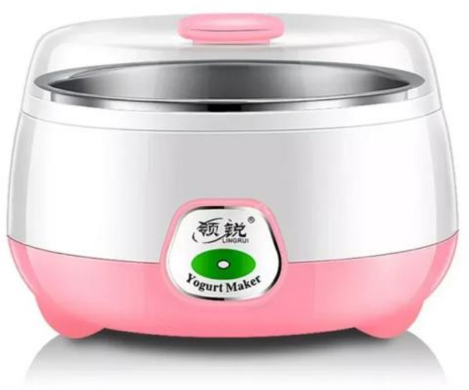 요거트 메이커 요구르트 요플레 제조기 쌀 와인 효소 나토 발효기 가정용 미니 자동 DIY 휴대용 주방 스테인리스 스틸, 1개, 5) Pink - UK
