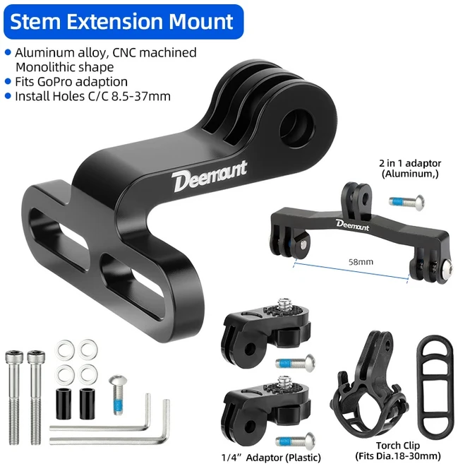 사이클링 헤드라이트 홀더 자전거 전조등용 스템 마운트 어댑터 카메라 스탠드 브래킷 설치 유형 커넥터, 01 빠른  Mainland, 02 KMR-005D (CNC)