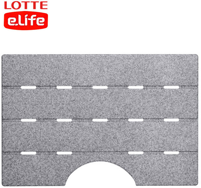 롯데이라이프 웰빙 욕실발판 중, (GRAY), 2개