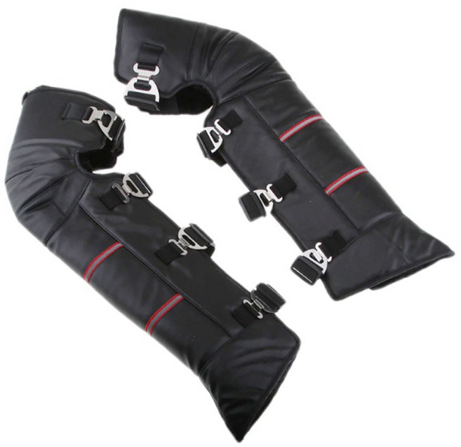 NewTrend M10 3세대 오토바이 방한 방풍 무릎보호대, 블랙, 1세트