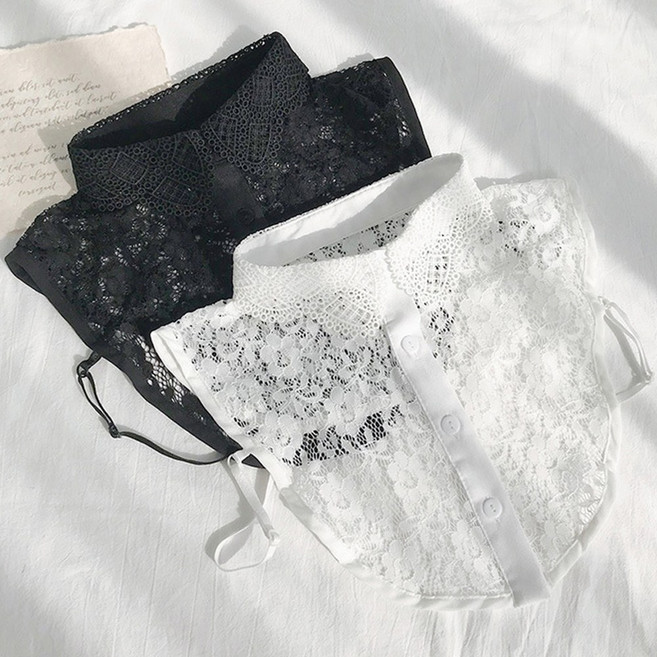 코코드림 망뜨르 레이스 페이크 레이어드카라 2종 세트 YHM2112