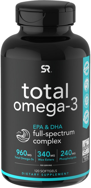 SPORTS RESEARCH EPA DHA魚油軟膠囊 960mg, 120顆, 1罐