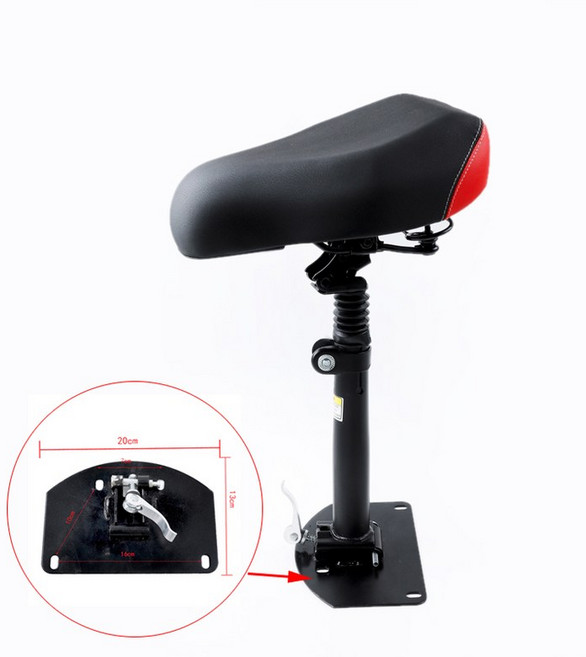 KUGOO M4 Pro 전기 스쿠터 접이식 좌석 안장 용 10 인치 높이 조절 가능한 충격 흡수 의자, 07 A, 1개