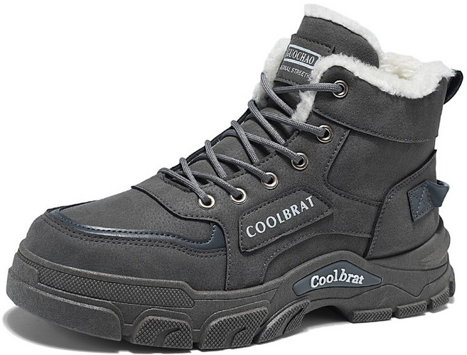 겨울 양털 안감 보온 남성용 캐주얼 패딩 신발 작업화 남성