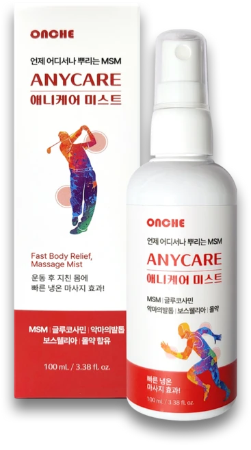 온체 애니케어 미스트 (뿌리는MSM 뿌리는파스 근육통증관리), 1개, 100ml - 쿠팡