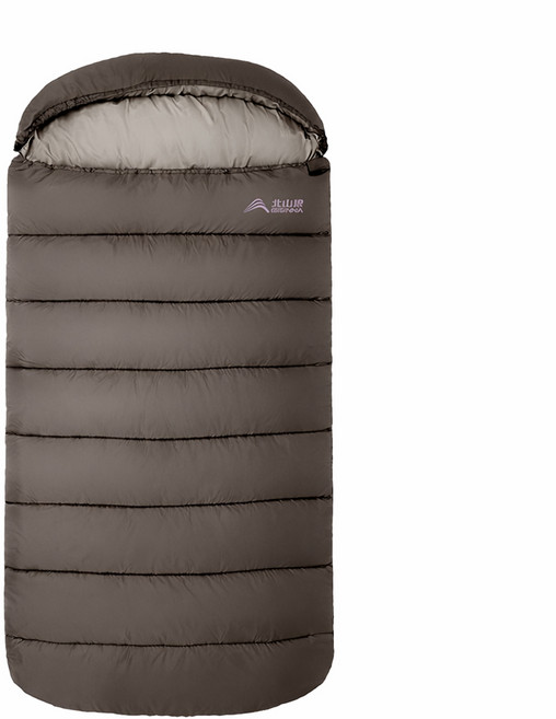 BISINNA 露營睡袋，3.5kg 加厚，適用溫度 -8°C 至 8°C，附收納袋, 2.0kg棕褐色, 1個