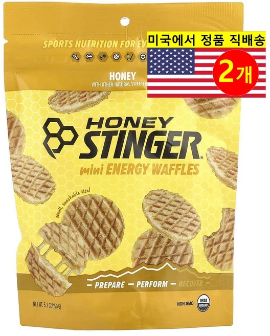 Honey Stinger 건강 관리 간식 스포츠 에너지 영양 보충 와플 허니 미니 에너지 바 150g 1개, 2개 - 쿠팡