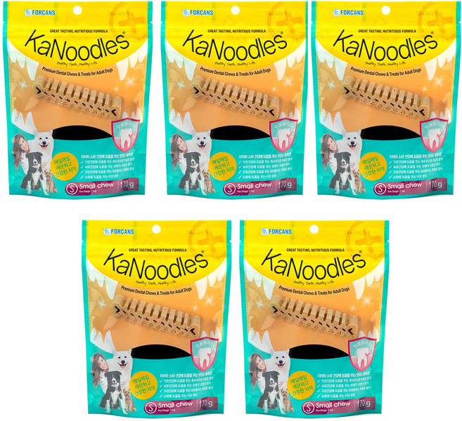 카누들 잇몸플러스 강아지 덴탈껌 S, 잇몸건강, 170g, 5개