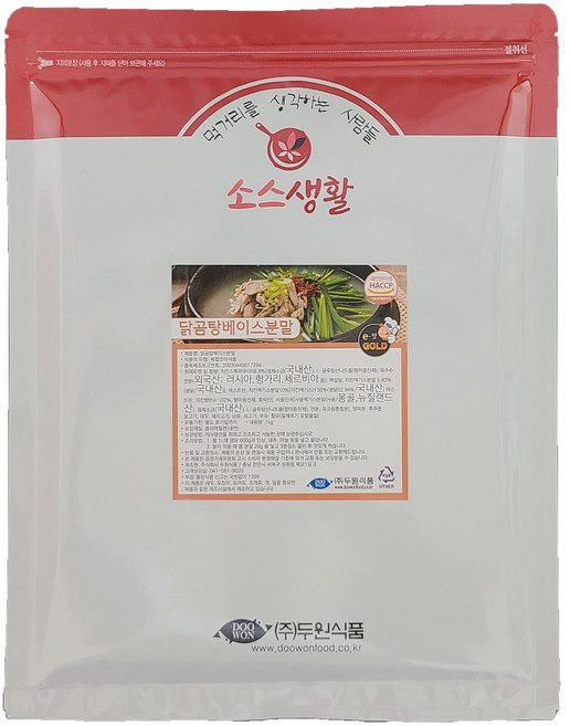 [두원식품] 닭곰탕 베이스 분말, 1개, 1kg