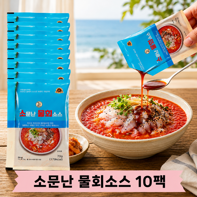 정담스토어 물회소스, 10개, 70g