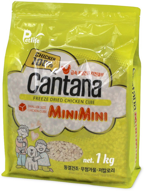 칸타나 동결건조 치킨 큐브 미니미니 1kg, 1개, 닭