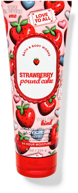 배스앤바디웍스 BBW 향기로운 스트로베리 파운드 케이크, 바디크림, 1개, 226ml