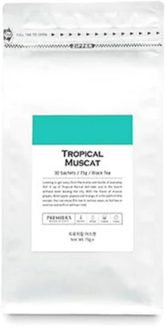 프리미어스티 트로피컬 머스캣 홍차, 2.5g, 30개입, 1개 - 쿠팡