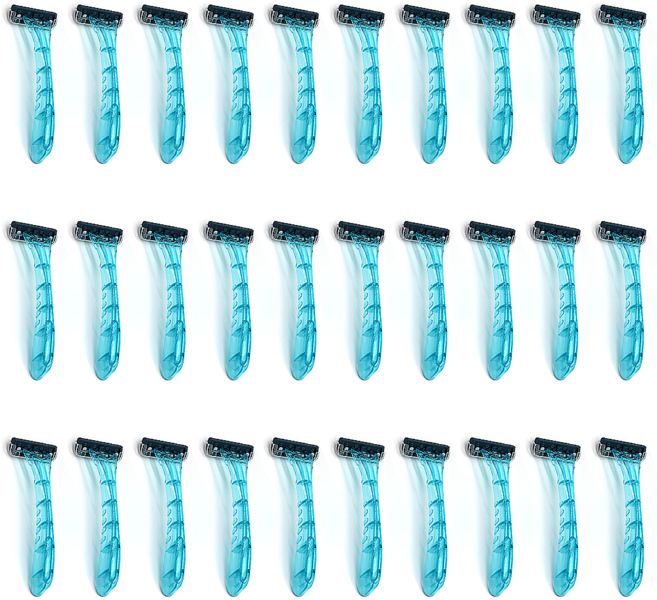 네이처플로우 3중날 일회용 면도기 개별 포장 30개입, 30개