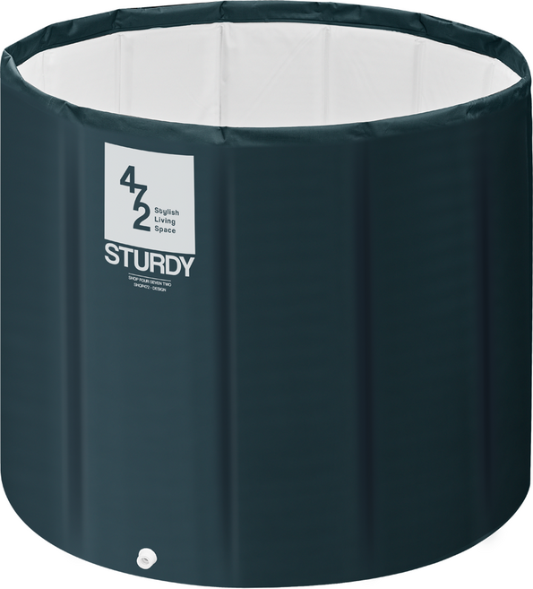 샵472 강화 패널 접이식 욕조 이동식 간이 원터치, 1개, 다크 그레이