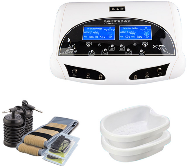 리빙잇소 디톡스족욕기 발욕조 해독기 어레이 음이온 배독기 거품 수소, 퍼펙트패키지, 본체 + 플라스틱족욕통 세트