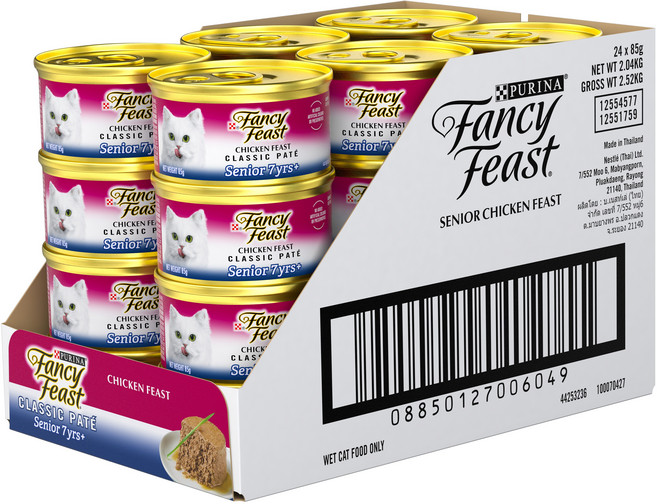 팬시피스트 시니어 고양이 주식캔, 닭, 85g, 24개