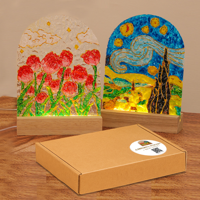 아크릴 무드등 스테인글라스 만들기 DIY 키트 미술놀이, 1세트