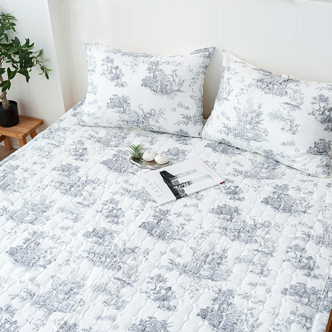 리빙홈 뜨왈 프릴 30수 광목 이불 패드 SS/Q 침구, 뜨왈 프릴 30수 광목 이불패드 SS 핑크